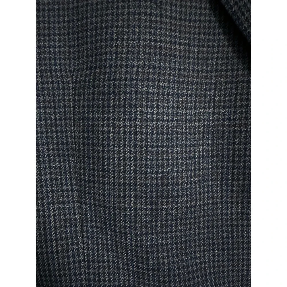 VTG Ralph Lauren Pure New Wool Sports Coat 44R Canada Blue Grey Herringbone